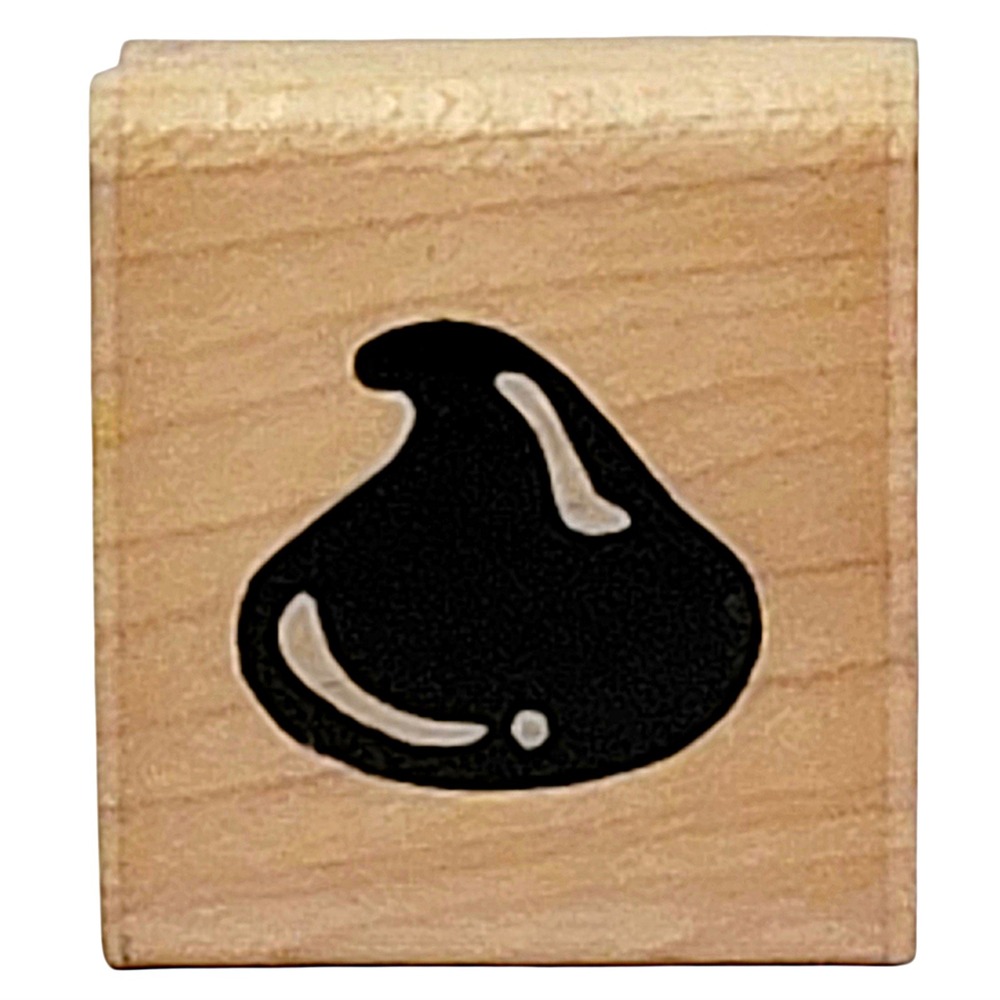 VTG 80s‎ Stampendous Fun Stamps Chocolate Kiss Rubber Stamp A02 1" Wood Mounted